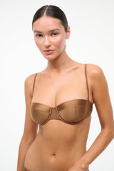 JO BALCONETTE BIKINI TOP | BRONZE