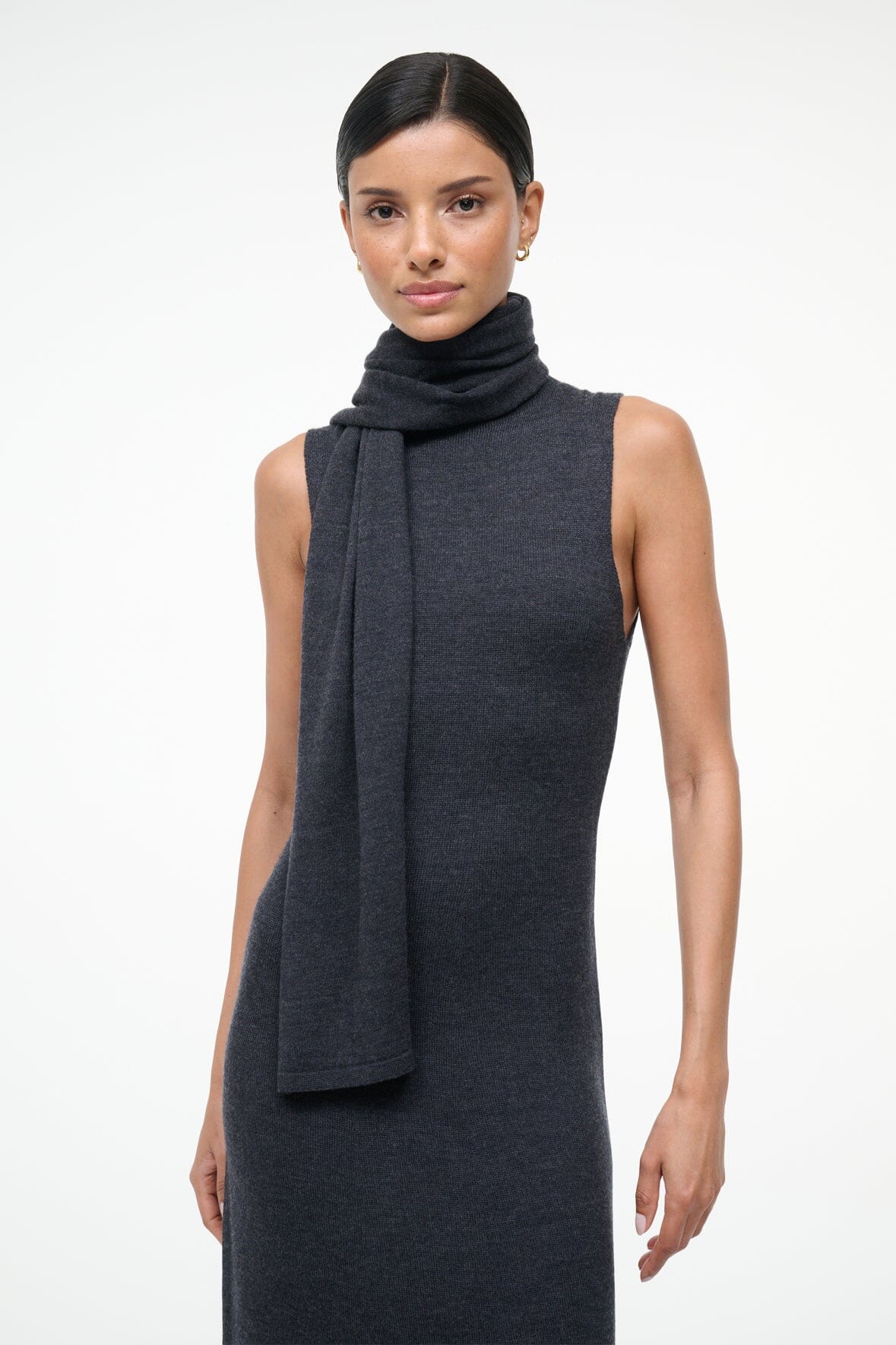 CANAL MIDI DRESS | CHARCOAL