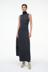 CANAL MIDI DRESS | CHARCOAL