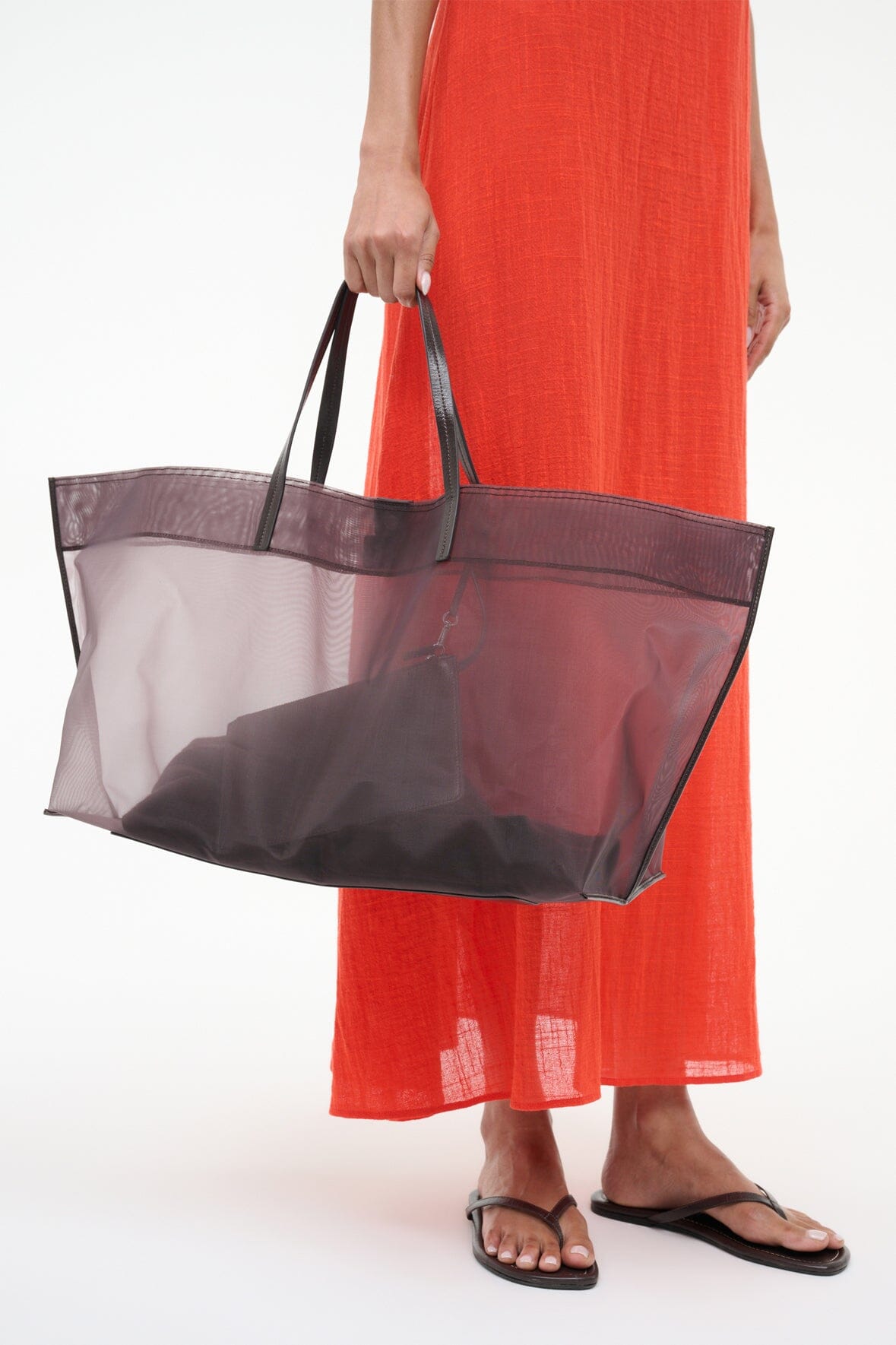 CHRISTOS LARGE MESH TOTE | ESPRESSO