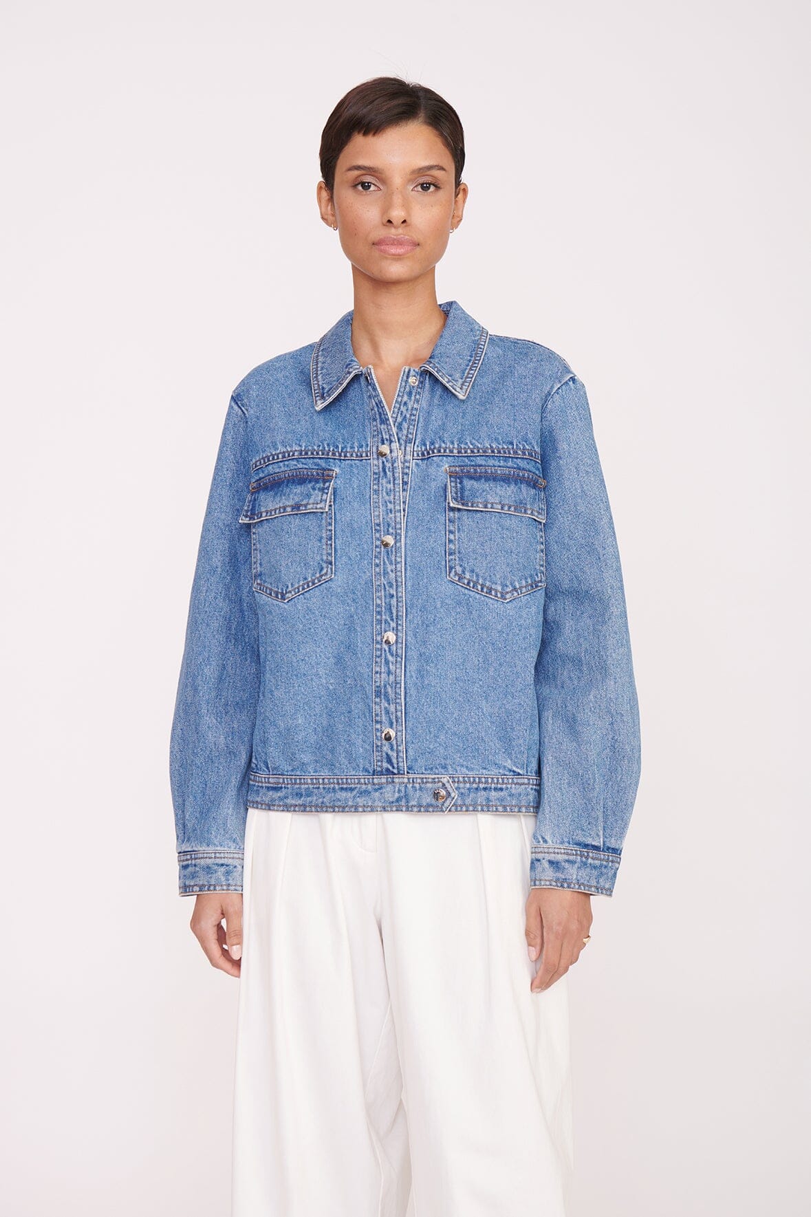 CUSTOM  x C.BONZ OVERSIZED RYAN DENIM JACKET | MEDIUM WASH
