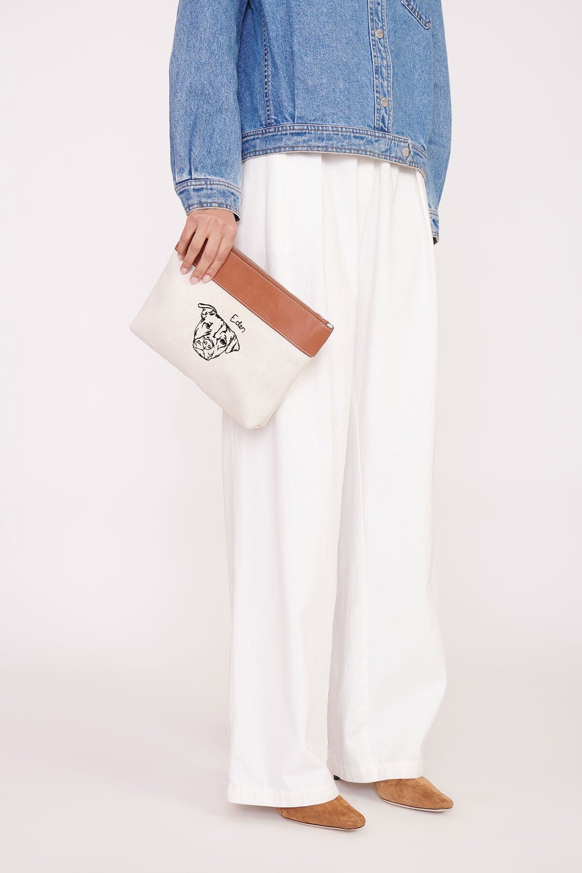 CUSTOM  x C.BONZ DUCKIE ZIP POUCH | CREAM TAN